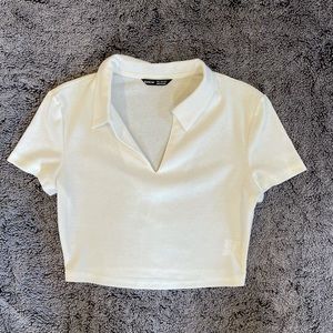 Shein Collared Crop Top - S